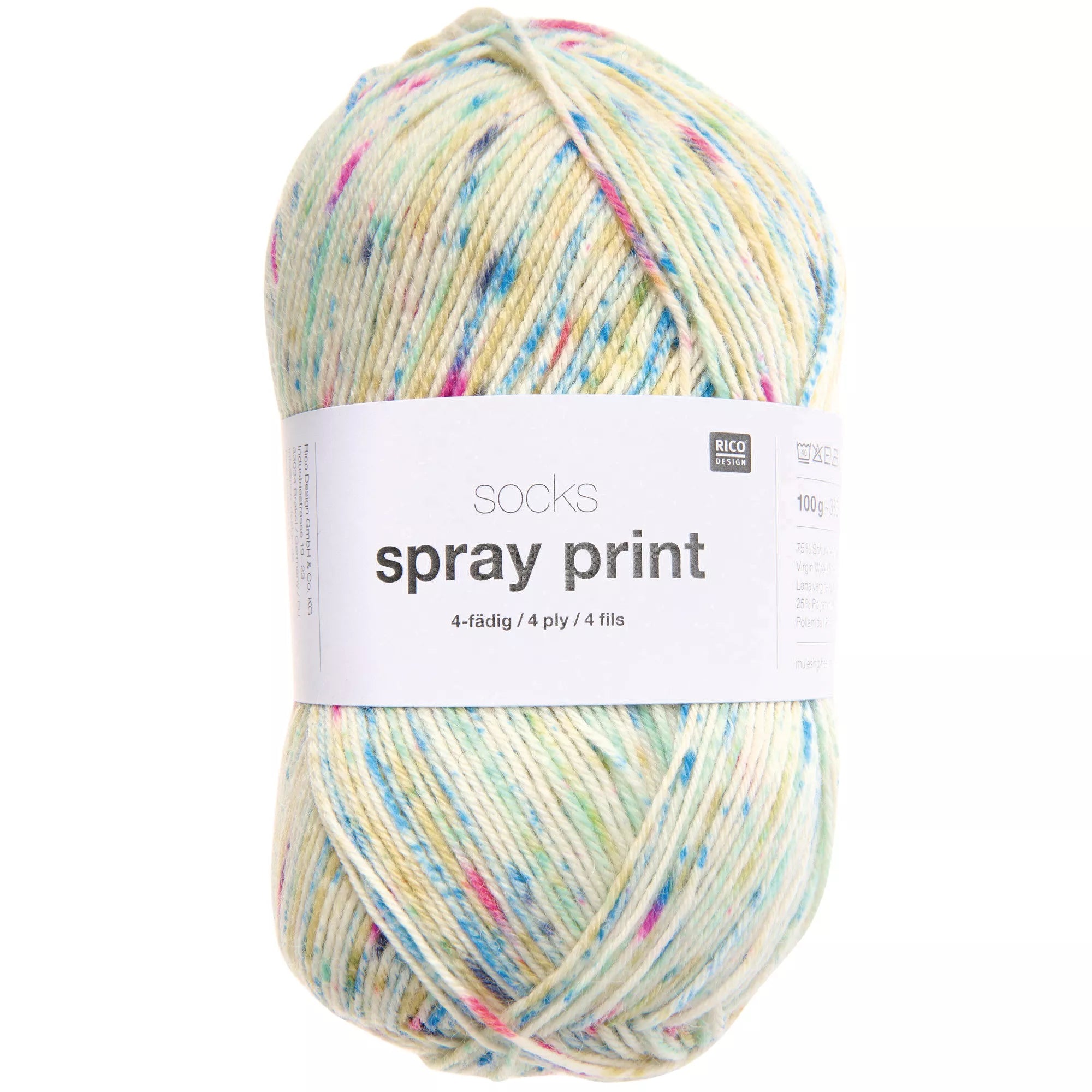 Socks Spray Print 4-fädig