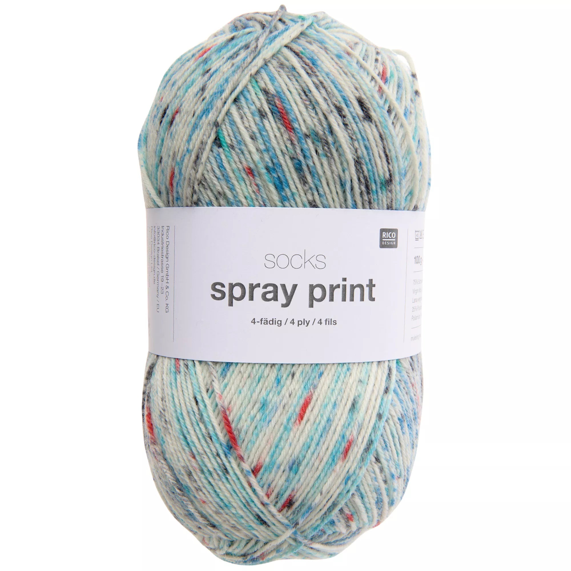 Socks Spray Print 4-fädig