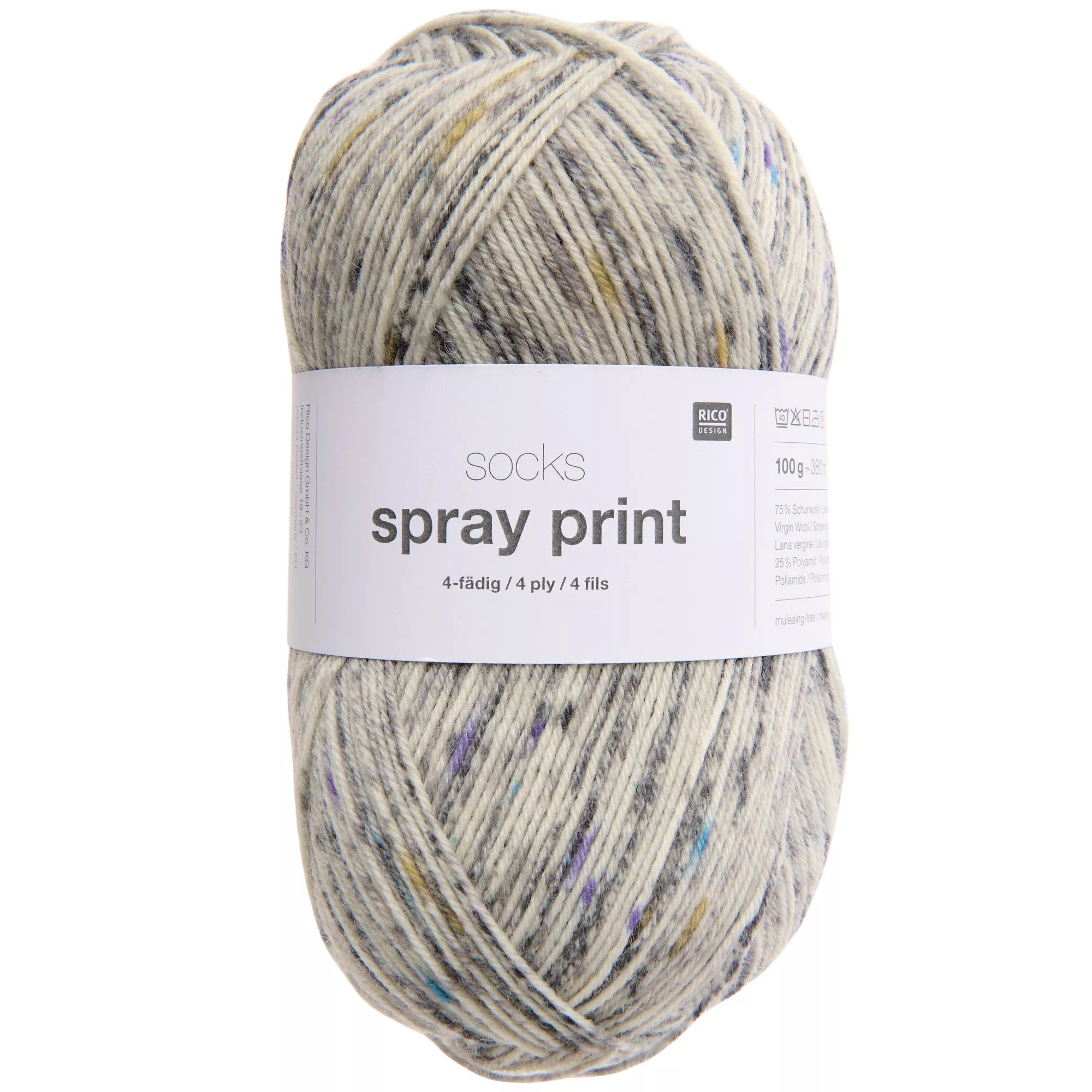 Socks Spray Print 4-fädig