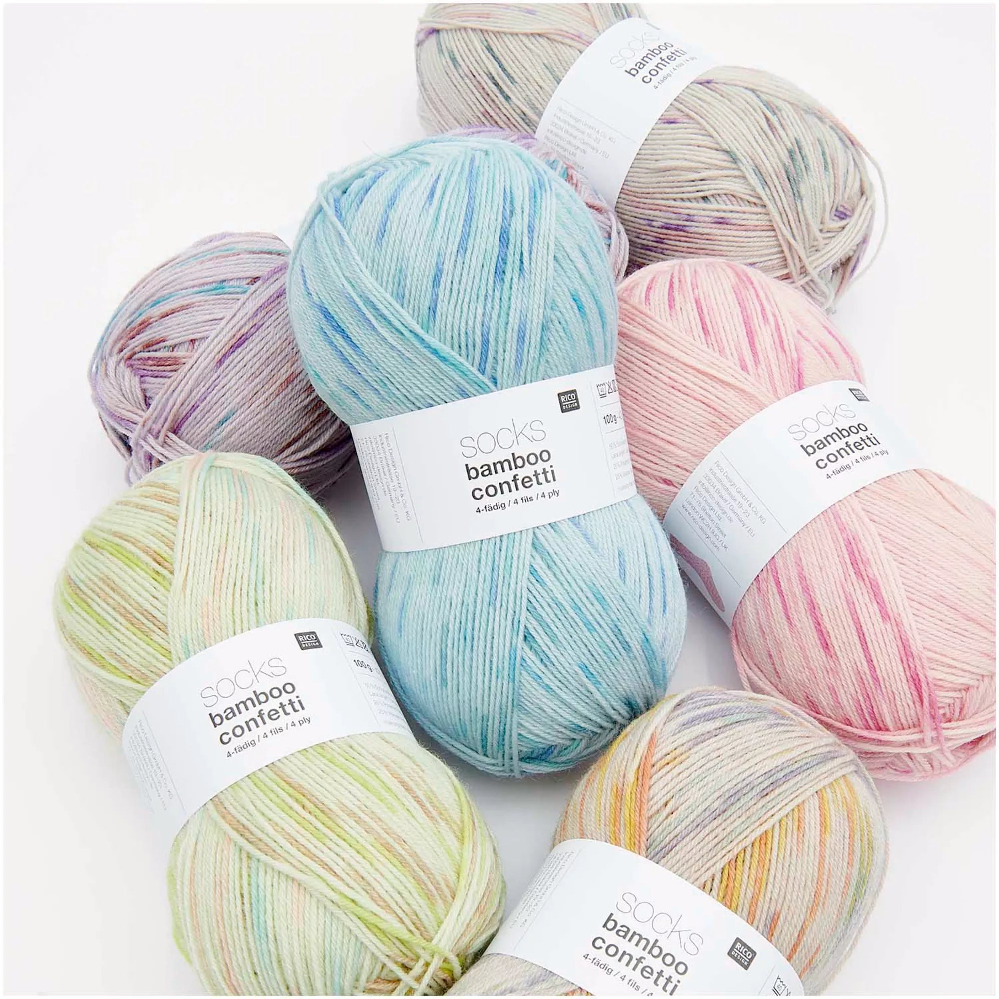 Socks Bamboo 4-fädig confetti