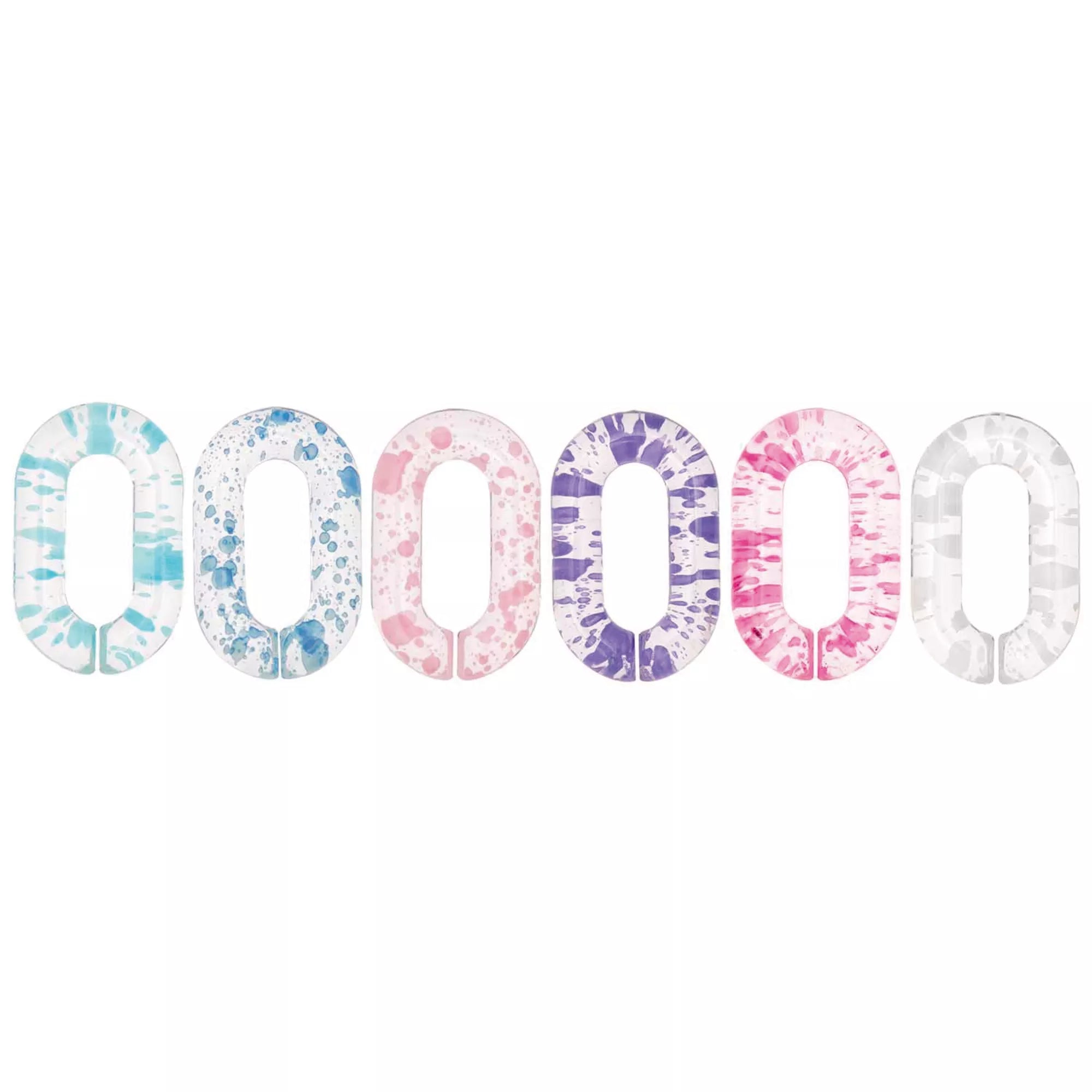 Itoshii Chain Link Paint Splatter, 12 Pieces