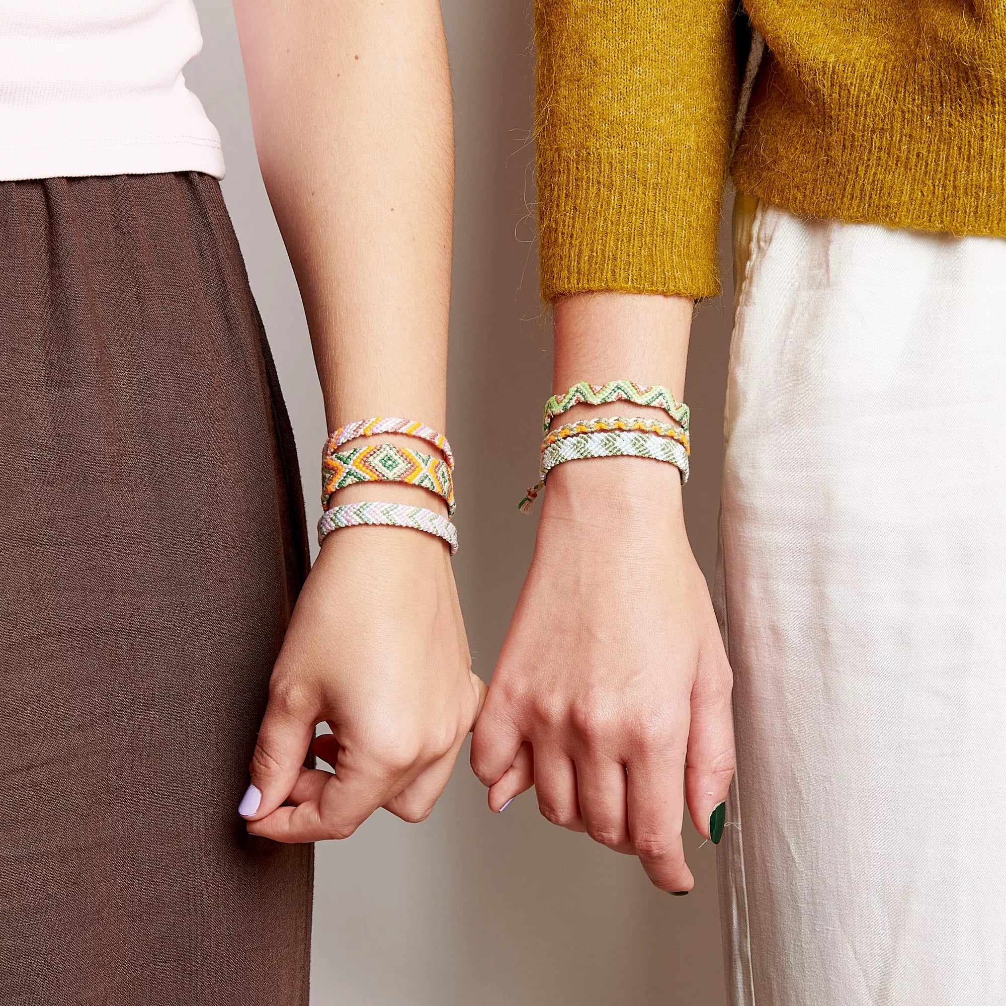 DIY Freundschaftsarmbänder Set Neon Mix Colours
