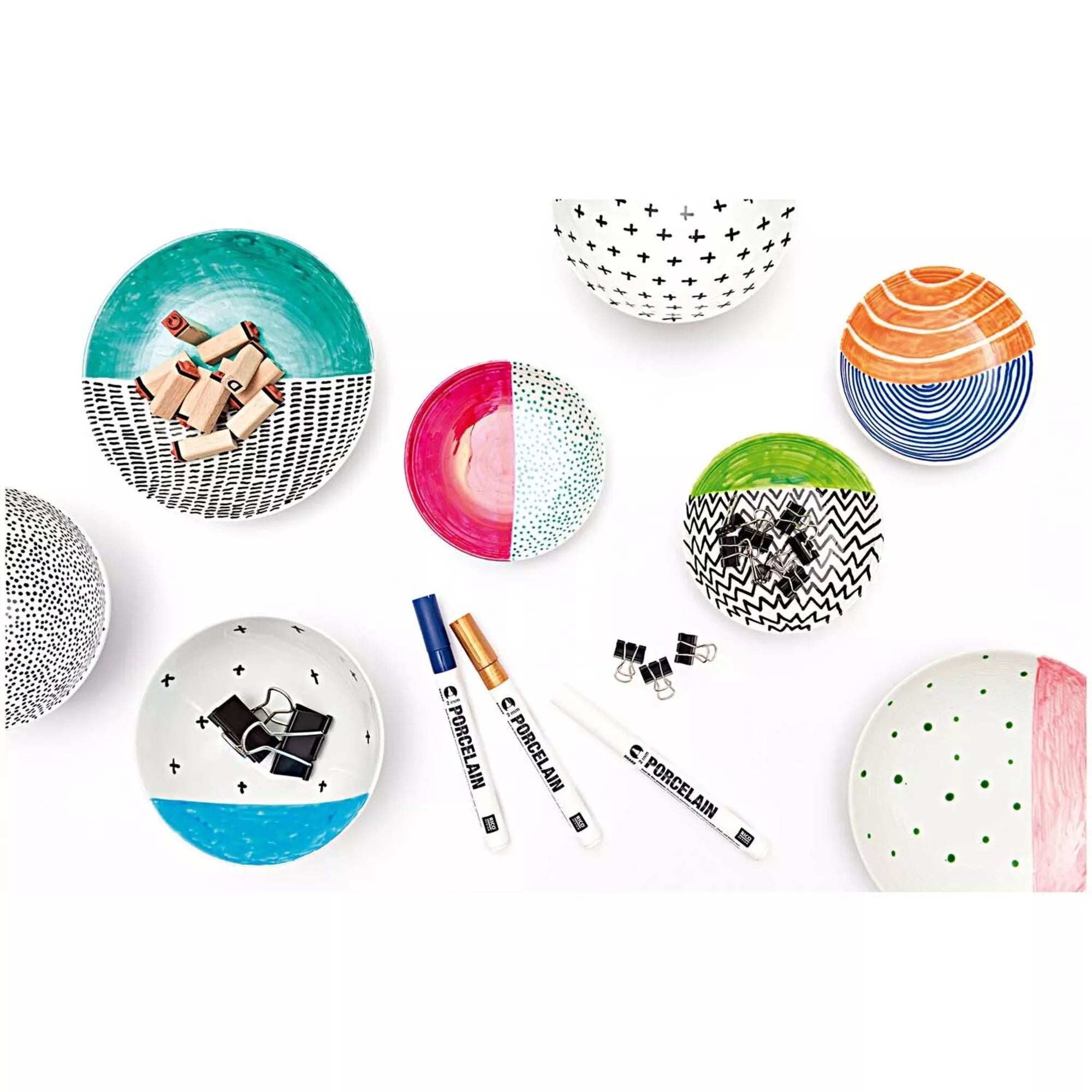 Set de tampons ABC 2x2cm 31 pièces