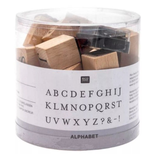 Set de tampons ABC 2x2cm 31 pièces