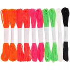 Kit de fils à broder - 10 pièces