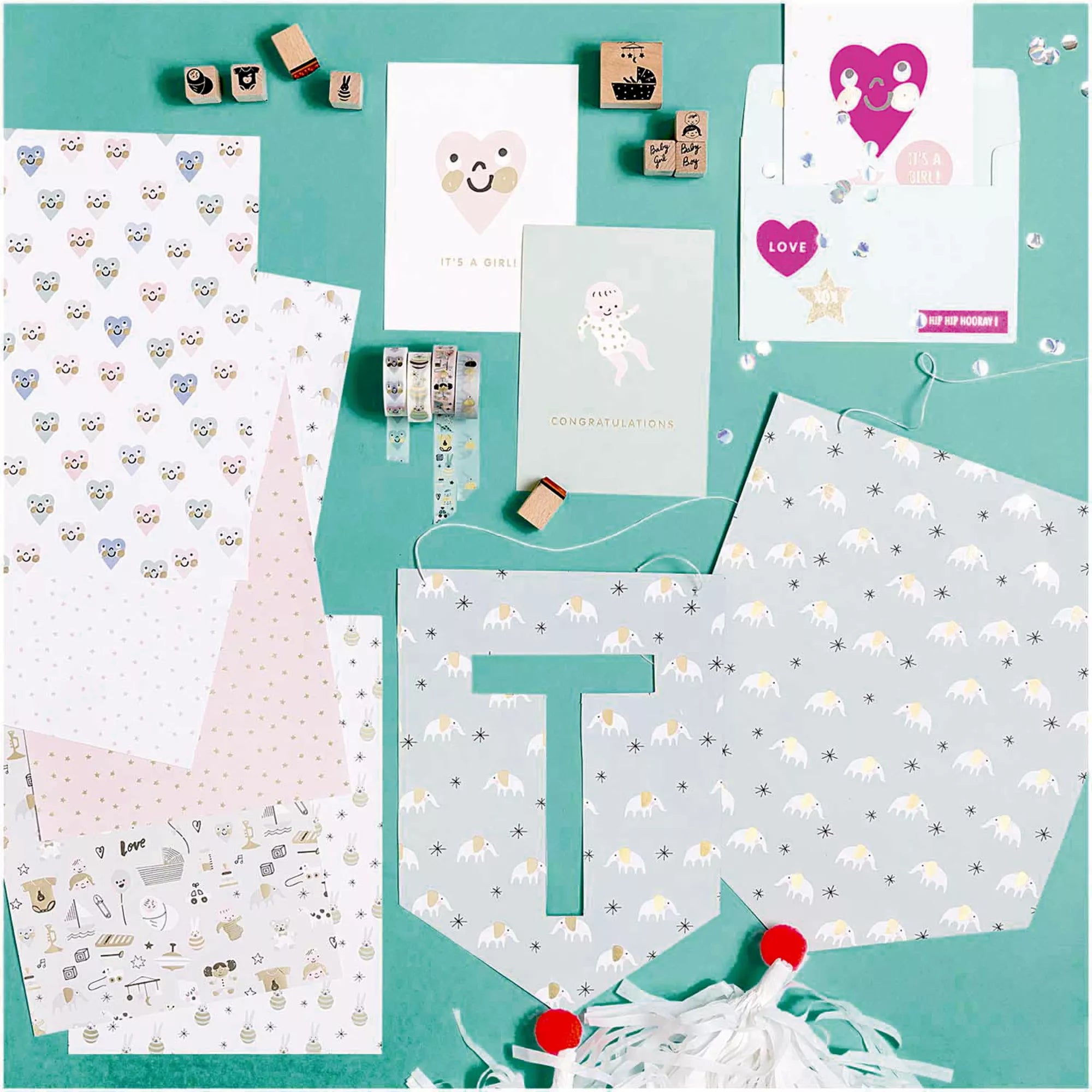 Paper Poetry Design Paper Pad Hello Baby 30 Sheets