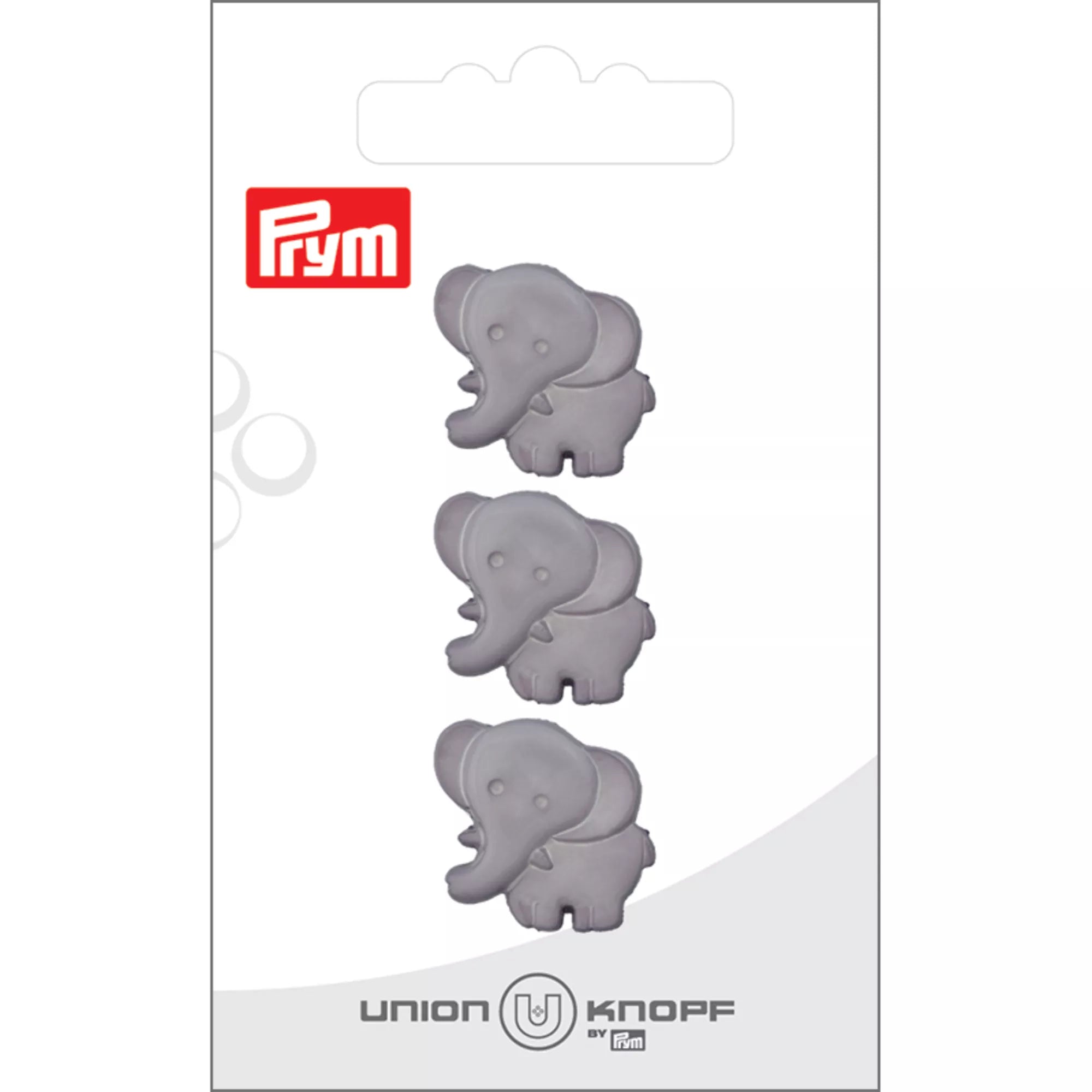 Polyester button, eyelet, elephant