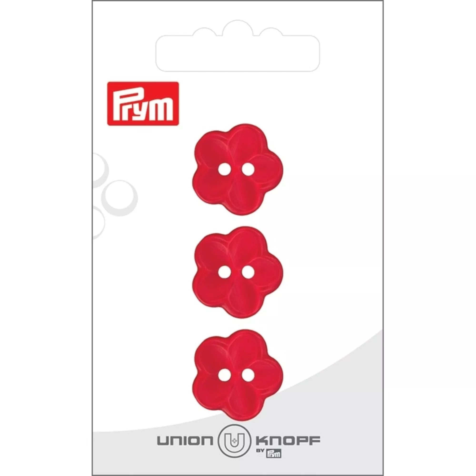 Polyester button, 2-hole flower