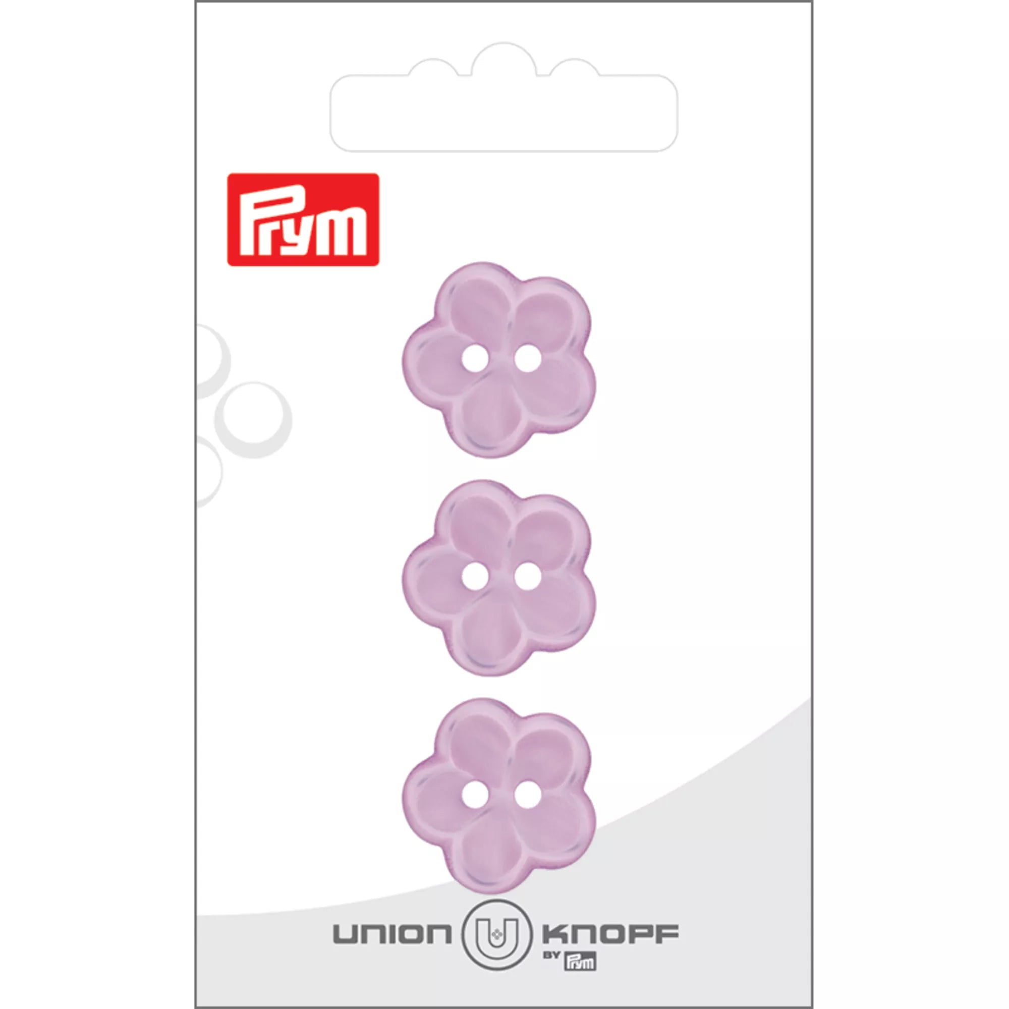 Polyester button, 2-hole flower