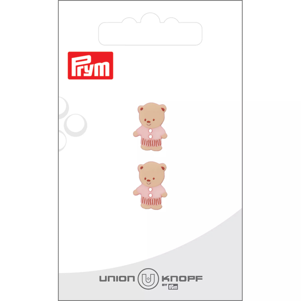 Polyester button, 2-hole, bear