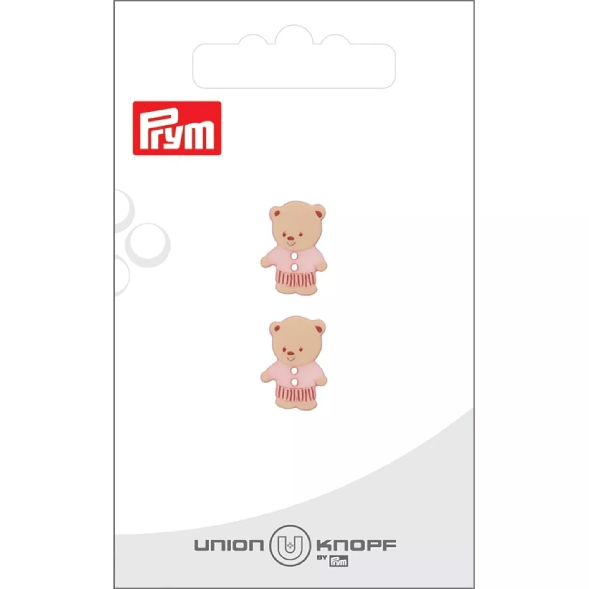 Polyester button, 2-hole, bear