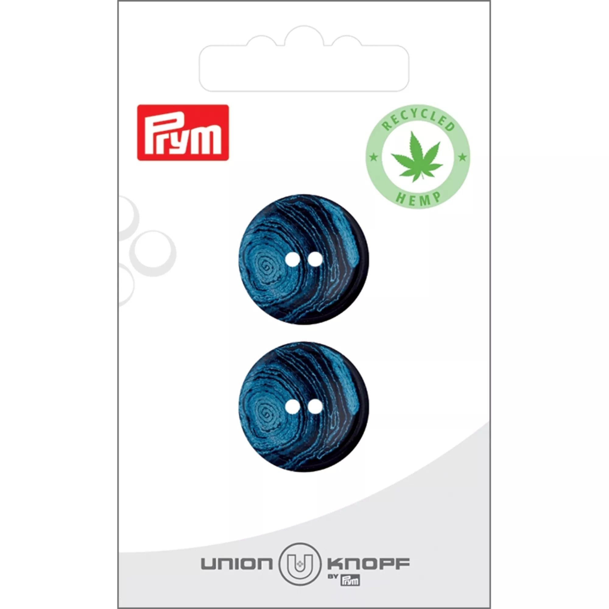 Bouton chanvre/polyester 2 trous recyclé