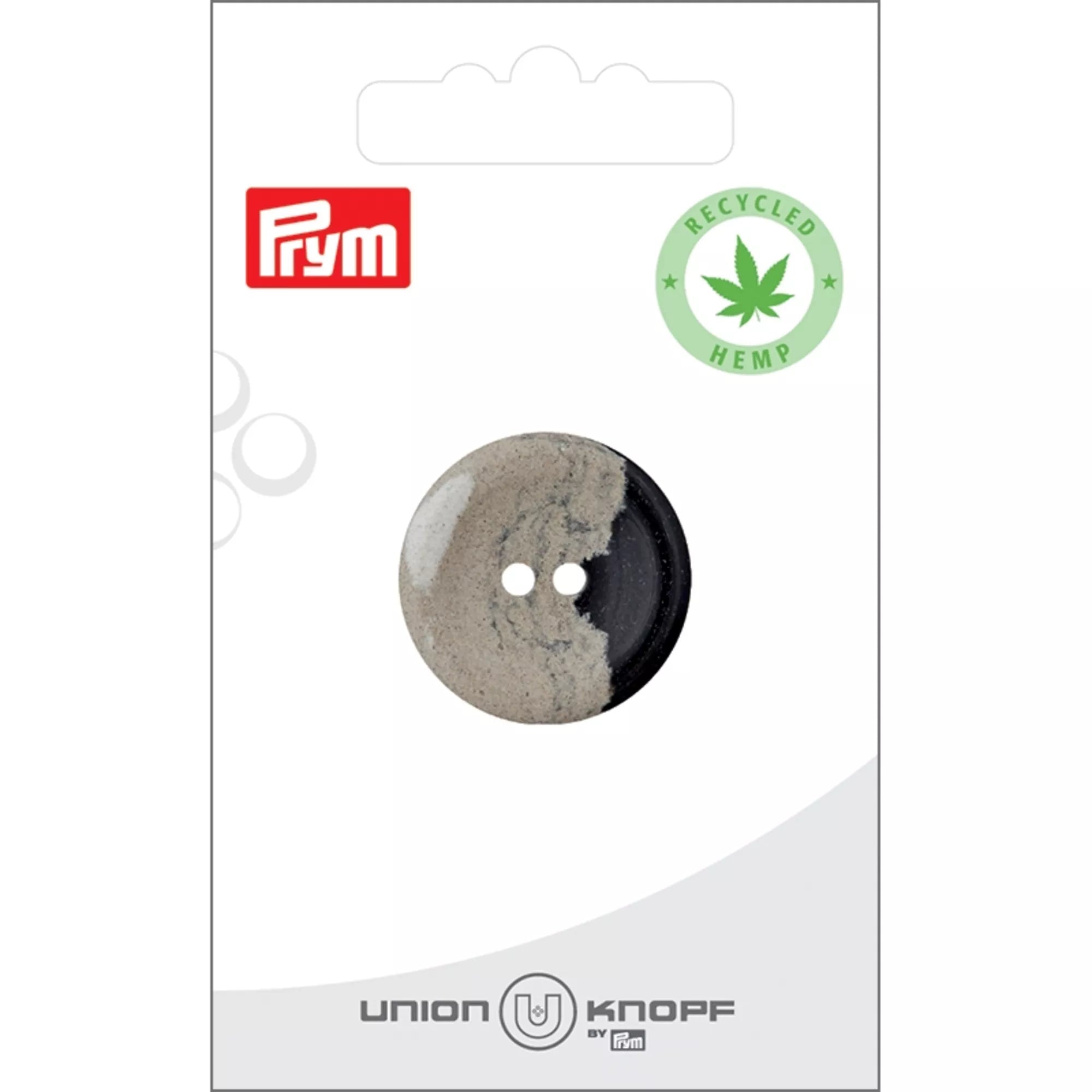 Bouton chanvre/polyester 2 trous recyclé