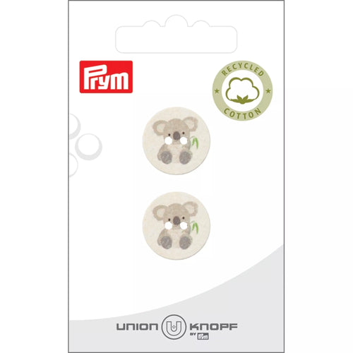 Bouton coton/polyester 2 trous recyclé