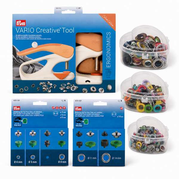 Vorteils-Bundle: Ösen Set mit VARIO Creative Tool – Komplettset in Aprikose