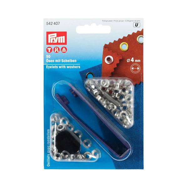 542409|Ösen und Scheiben, 4,0mm, brüniert, brüniert