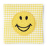 923175|Applikation Smiley auf gelbem/weißem Stoff, mehrfarbig
