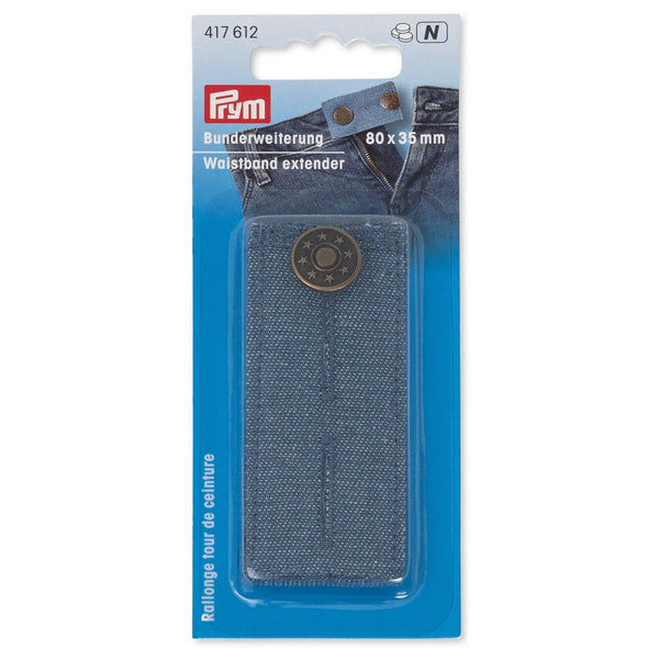 417612|Bunderweiterung Knopf, jeans, 80 x 35mm, jeansblau