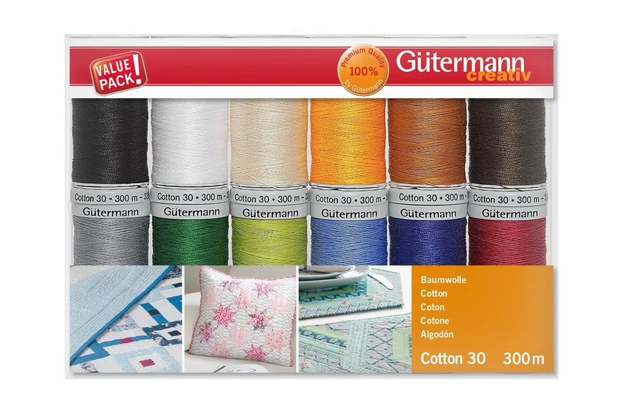734023-1|Nähfaden-Set Cotton, 30/12, 1