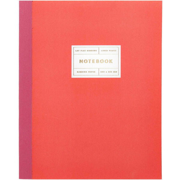 302245|Paper Poetry Notizbuch L Goldrand, neonrot/gold
