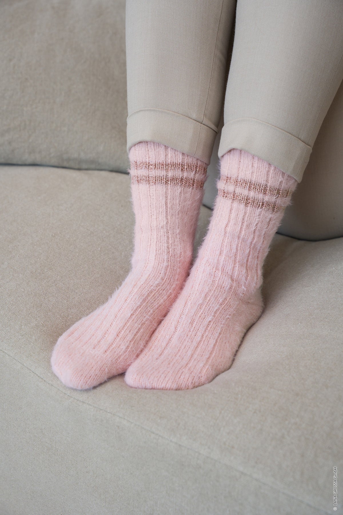 Glitzersocken aus Lana Grossa Cosy Socks & Brillino