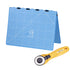 610420|Vorteils-Bundle faltbare Schneideunterlage (30 x 45 cm) + Rollschneider MAXI EASY (45 mm), hellblau