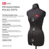 611753|Schneiderbüste M "Prymadonna Polka Dots", schwarz