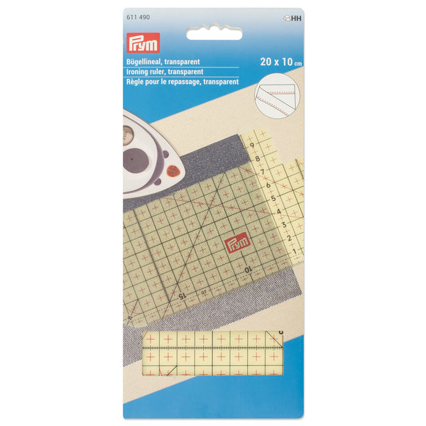 611490|Bügellineal, transparent, 20 x 10 cm, transparent