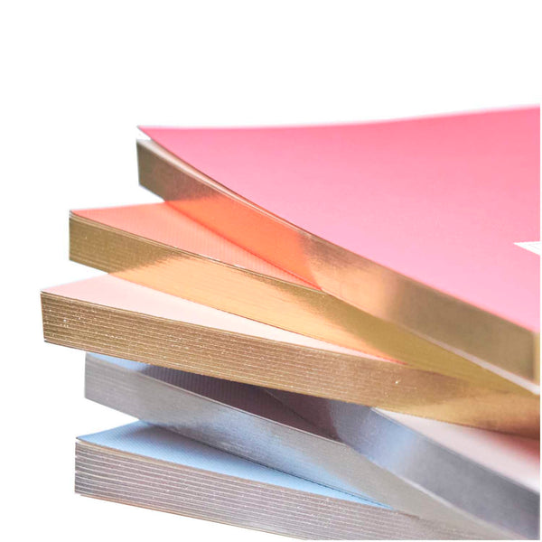 302245|Paper Poetry Notizbuch L Goldrand, neonrot/gold
