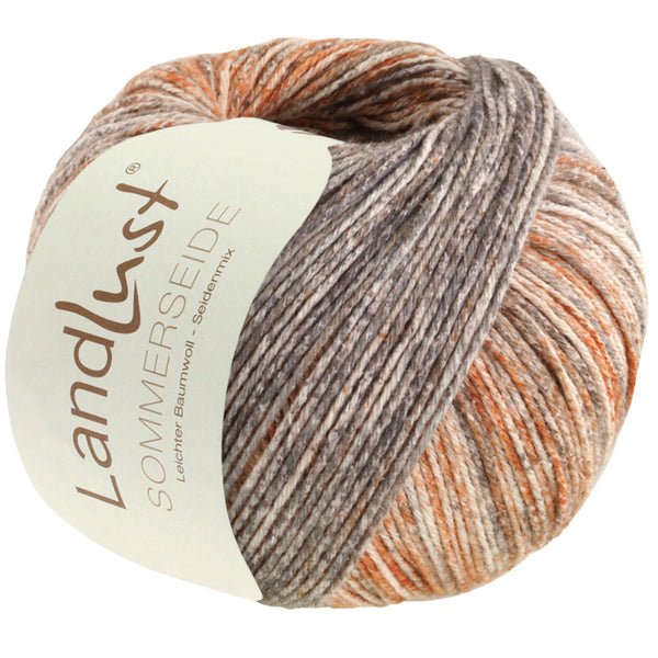 10300123|Landlust Sommerseide Print - 123 rost/grau, 123 rost/grau