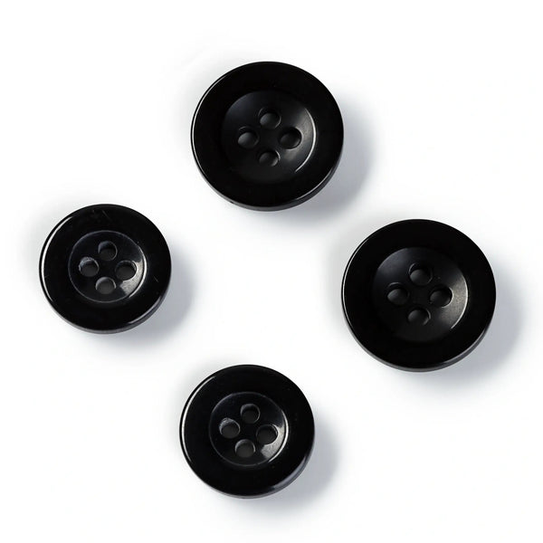 311315|Hosenknöpfe, 15 und 17mm, schwarz, schwarz