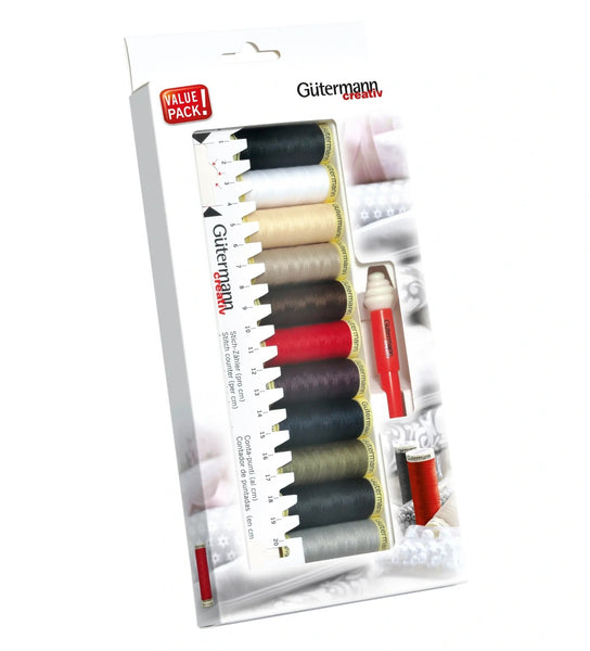 734578|Nähfaden-Set mit Handmaß und Seam-fix mini, mehrfarbig