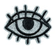 926681|Applikation Auge, schwarz/silber, schwarz