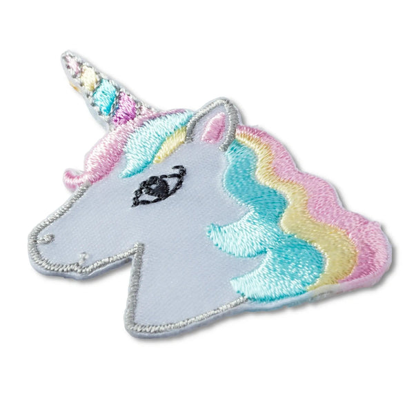 923211|Applikation Einhorn Kopf, pastell, mehrfarbig