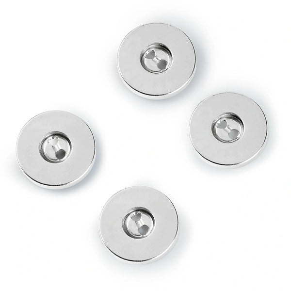 416470|Magnet-Annähknöpfe, 19mm, silberfarbig, silberfarbig