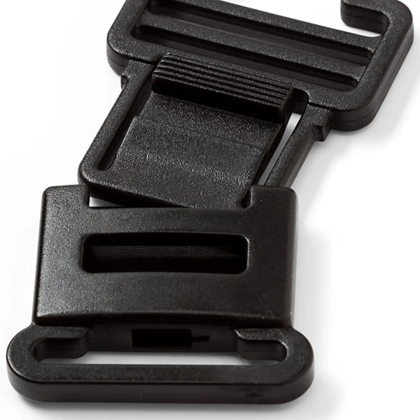 416350|Steckschnallen, flach, 25mm, schwarz, schwarz
