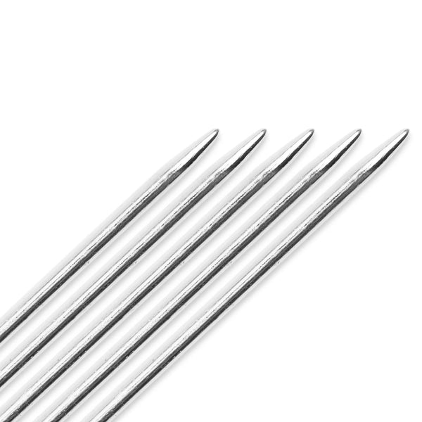 171232|Strumpfstricknadeln, 20cm, 1,25mm, silberfarbig, silberfarbig