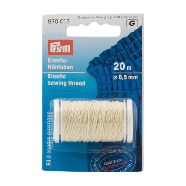 970013|Elastic-Nähfaden 0,5mm, rohweiß, rohweiß