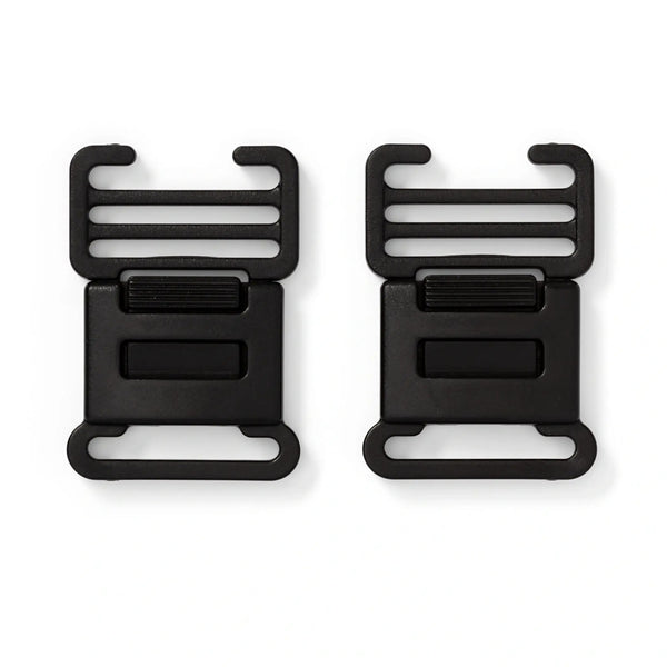 416350|Steckschnallen, flach, 25mm, schwarz, schwarz