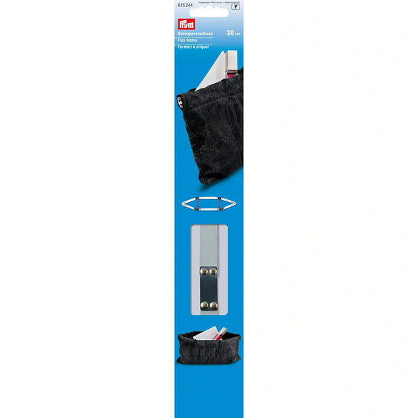 615244|Schnappverschluss 30cm, silberfarbig, schwarz