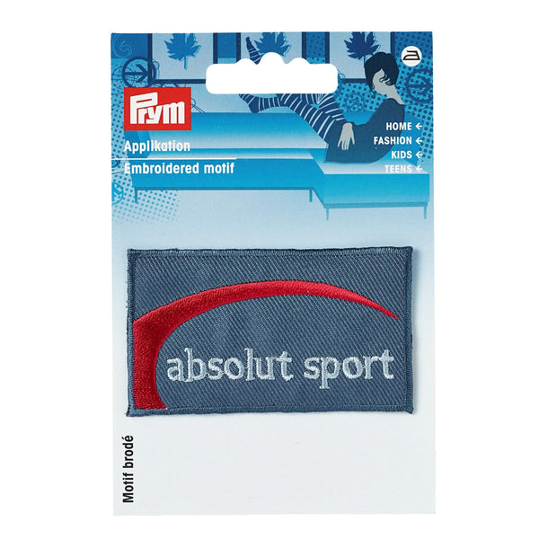 925617|Applikation Jeanslabel, absolut sport, mehrfarbig