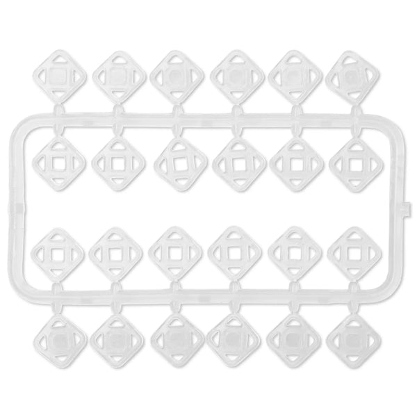 347118|Annäh-Druckknöpfe quadratisch, 7mm, transparent, transparent