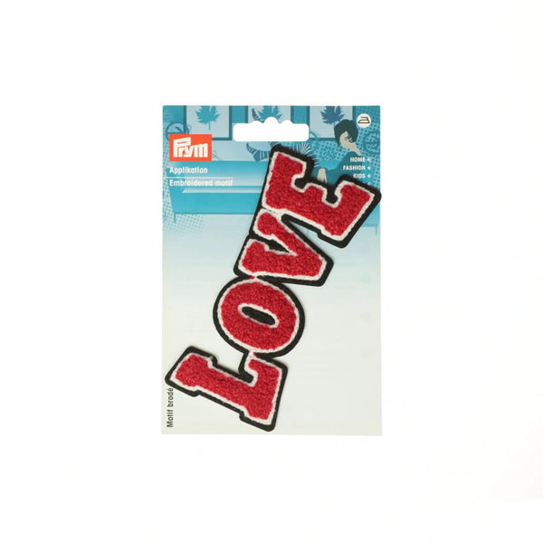 926677|Applikation LOVE, rot/schwarz/weiß, rot