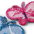 925267|Applikation Schmetterlinge, pink/blau, mehrfarbig