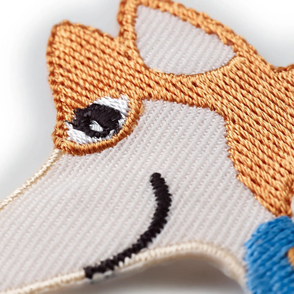 924208|Applikation Exklusiv Fuchs, orange/blau, mehrfarbig