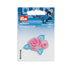 926689|Applikation Blume, pink/blau, pink blau