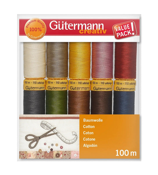 734521-3|Nähfaden-Set Baumwolle, 3
