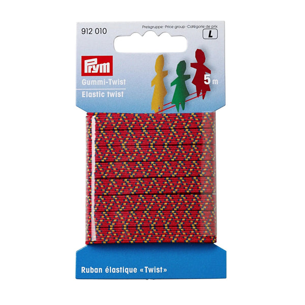 912010|Gummitwist 6,5mm, farbig, dreifarbig