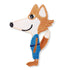 924208|Applikation Exklusiv Fuchs, orange/blau, mehrfarbig
