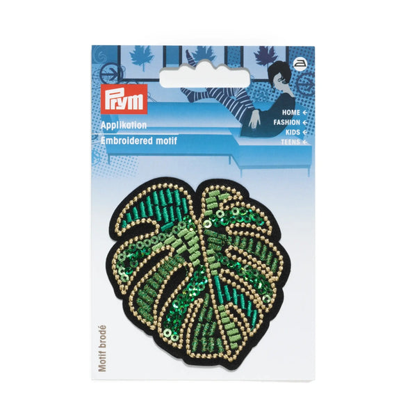 926672|Applikation Blatt Ficus groß, grün, grün